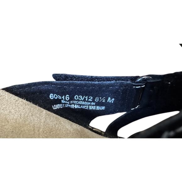 Clarks Bendables Womens Size 8.5 M Shoes Black Leather Comfort Slip On Sandals - Picture 7 of 11